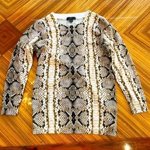 J CREW PYTHON Merino Wool sweater